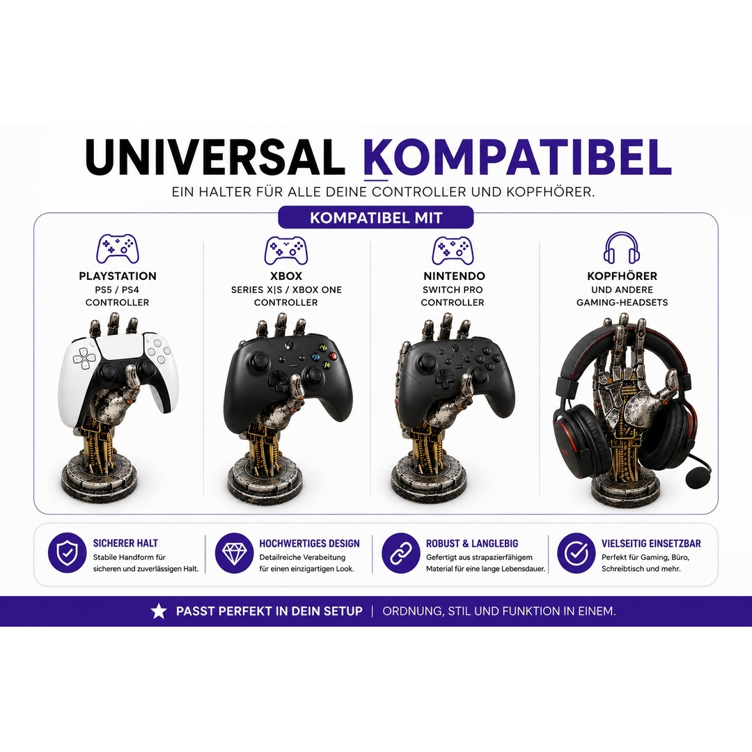 Futurischer Halter für dein Gaming-Setup